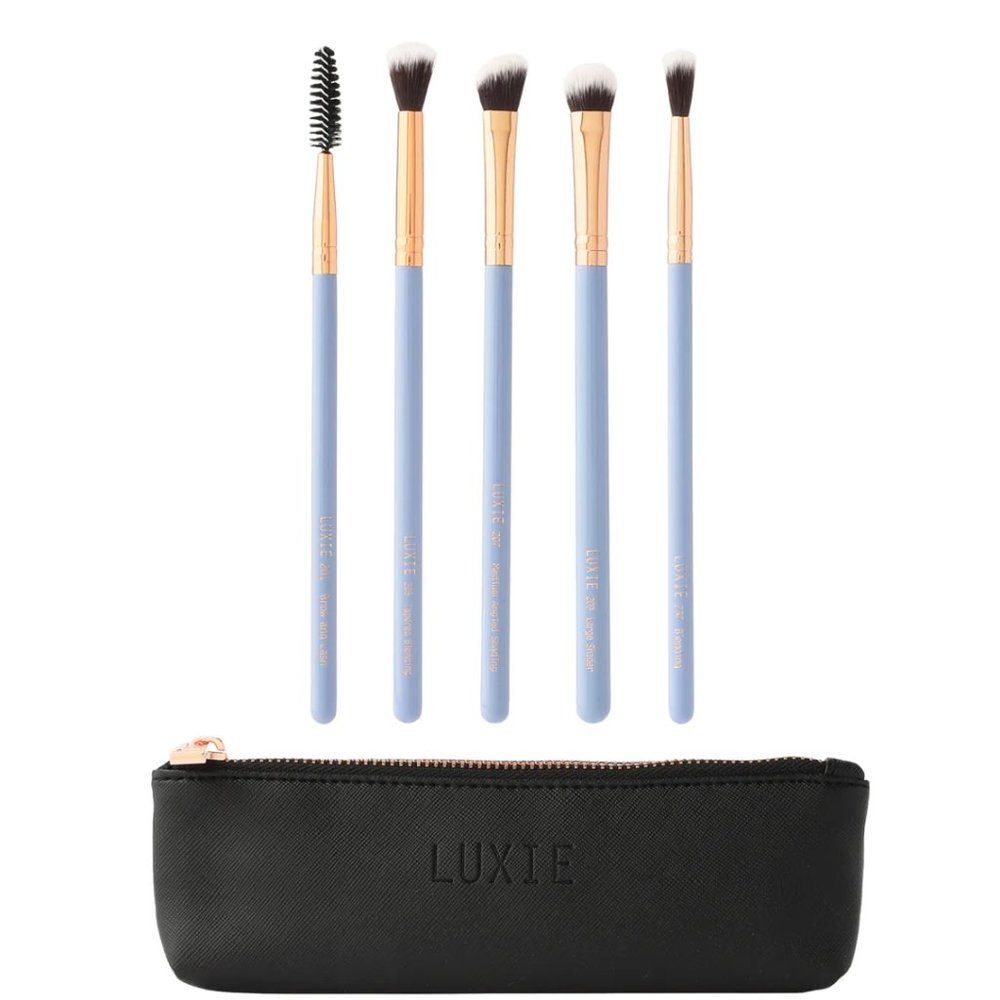 NIP Wonderlust Eye Brush Set + Travel Pouch - Luxie Brushes